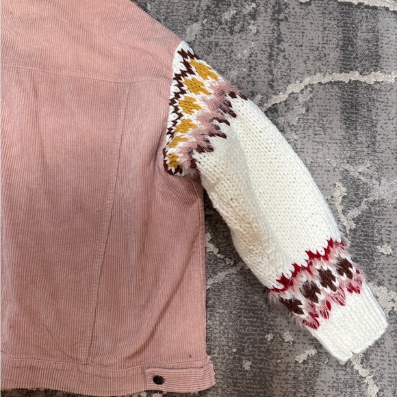 POL Pink Corduroy Jacket with Knit Sleeves - Picture 6 of 9